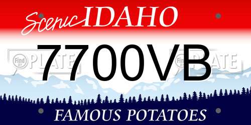 7700VB Idaho License Plate