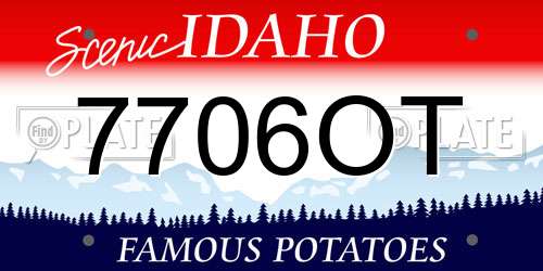 7706OT Idaho License Plate