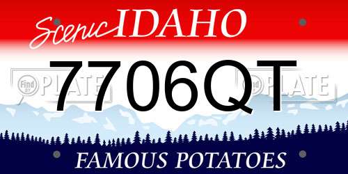 7706QT Idaho License Plate