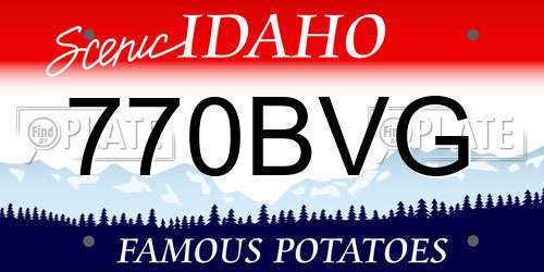 770BVG Idaho License Plate