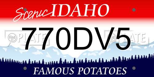 770DV5 Idaho License Plate