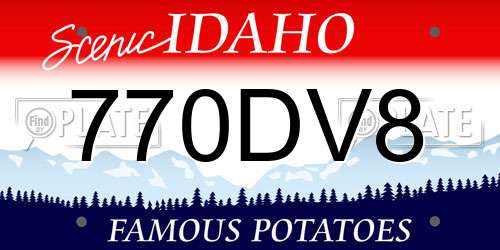 770DV8 Idaho License Plate