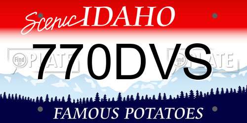 770DVS Idaho License Plate