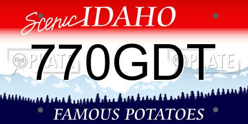 770GDT Idaho License Plate