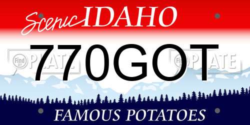 770GOT Idaho License Plate