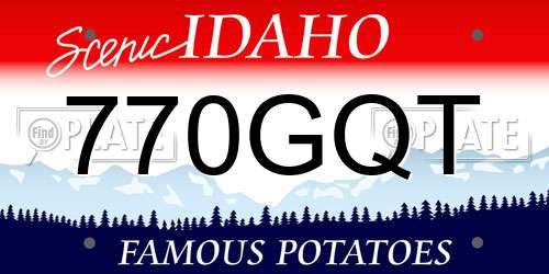770GQT Idaho License Plate