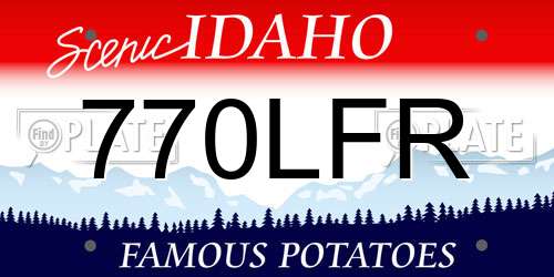 770LFR Idaho License Plate