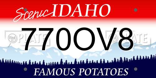 770OV8 Idaho License Plate