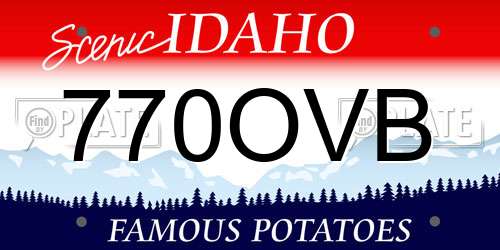 770OVB Idaho License Plate