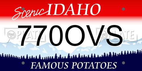 770OVS Idaho License Plate