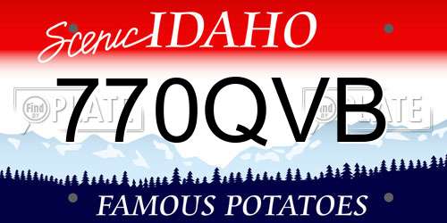770QVB Idaho License Plate
