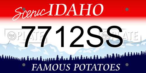 7712SS Idaho License Plate