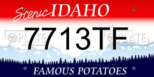 7713TF Idaho License Plate