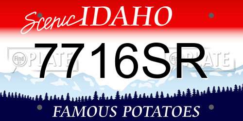 7716SR Idaho License Plate