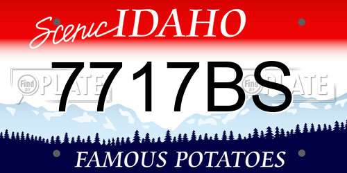 7717BS Idaho License Plate