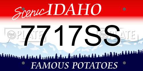 7717SS Idaho License Plate