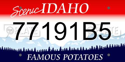 77191B5 Idaho License Plate