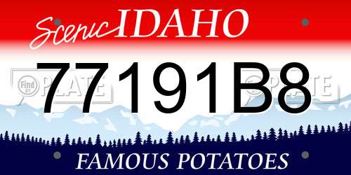 77191B8 Idaho License Plate