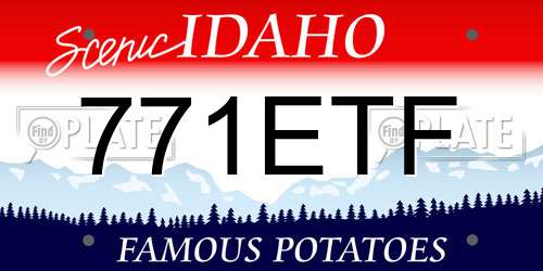 771ETF Idaho License Plate
