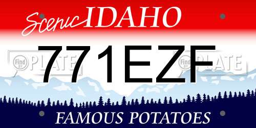 771EZF Idaho License Plate