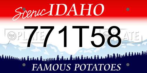 771T58 Idaho License Plate
