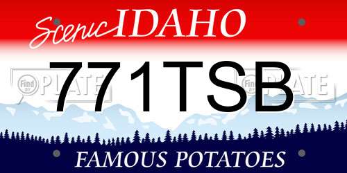 771TSB Idaho License Plate