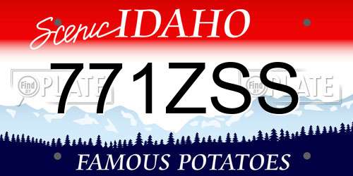771ZSS Idaho License Plate