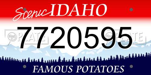 7720595 Idaho License Plate