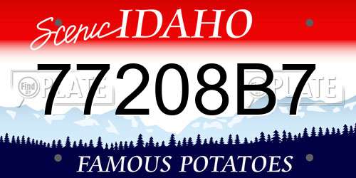 77208B7 Idaho License Plate
