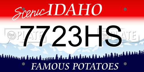 7723HS Idaho License Plate