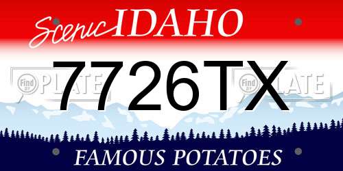 7726TX Idaho License Plate
