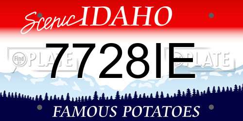 7728IE Idaho License Plate