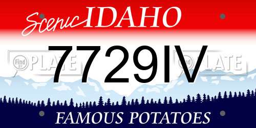 7729IV Idaho License Plate