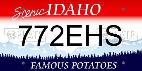 772EHS Idaho License Plate