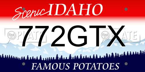 772GTX Idaho License Plate