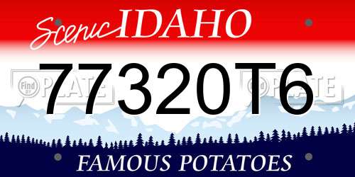 77320T6 Idaho License Plate