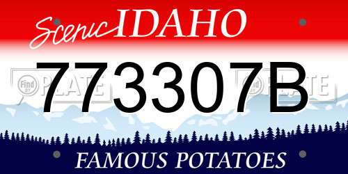 773307B Idaho License Plate