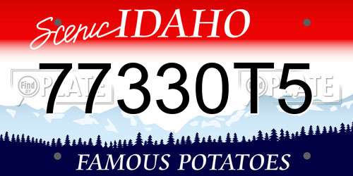 77330T5 Idaho License Plate