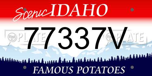 77337V Idaho License Plate