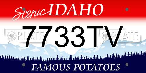 7733TV Idaho License Plate