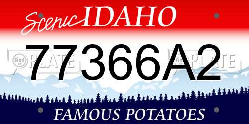 77366A2 Idaho License Plate