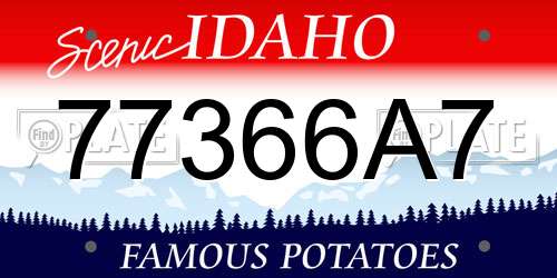 77366A7 Idaho License Plate