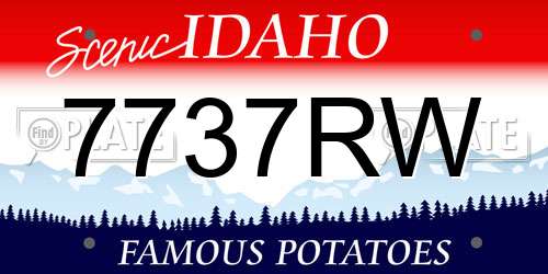 7737RW Idaho License Plate