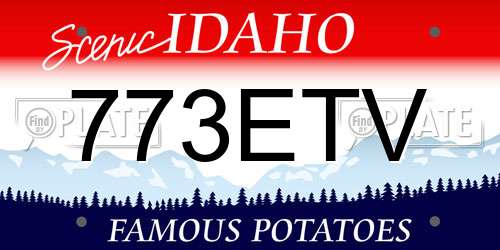 773ETV Idaho License Plate