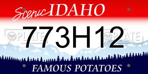 773H12 Idaho License Plate