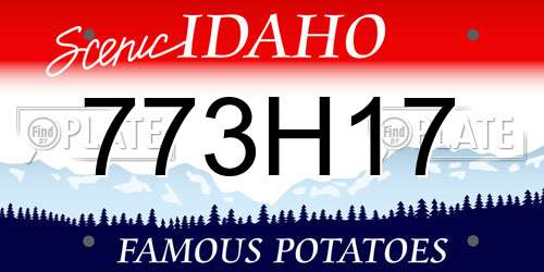 773H17 Idaho License Plate