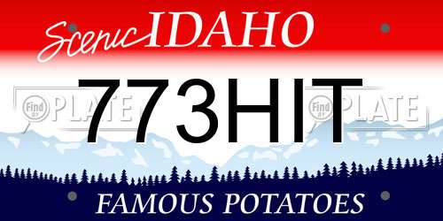 773HIT Idaho License Plate