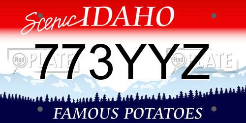 773YYZ Idaho License Plate