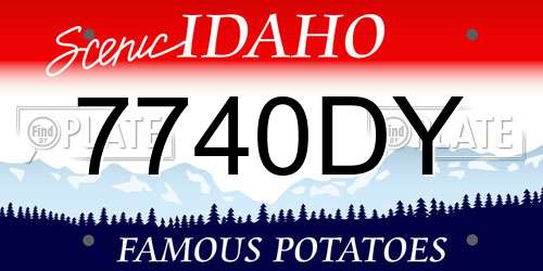 7740DY Idaho License Plate
