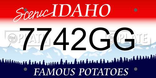 7742GG Idaho License Plate